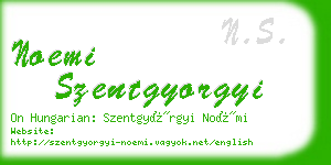 noemi szentgyorgyi business card